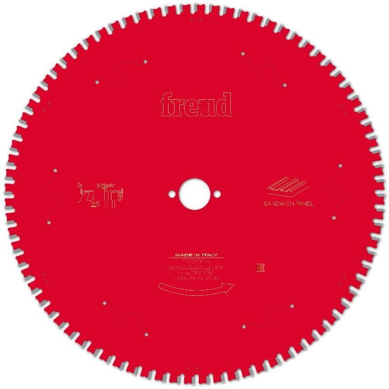 Sägeblatt für Handkreissäge Freud 355 2,6/2,2 AL30 Z80 tpb 0° - F03FS09862 -FR33X001H