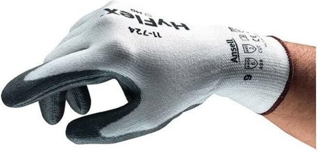 Thumbnail - Schnittschutzhandschuhe HyFlex 11-724 Gr.10 weiß/grau en 388 Kat.II 12 pa 12 Stk - Ansell