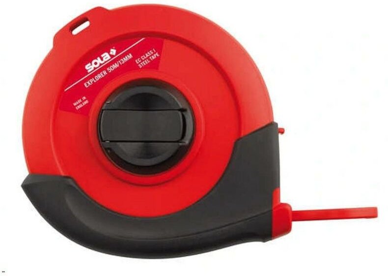 Sola, Modell SO50082501, Edelstahlbandmaß Explorer EP 30m/a, ideal für präzise Messungen im Bau- und Schreinerhandwerk.