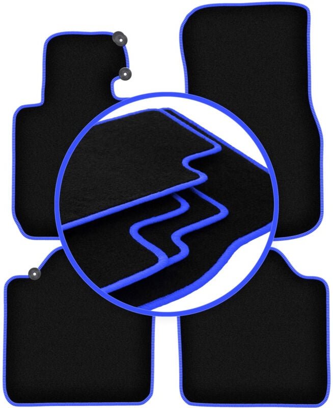 CARLUX-BLUE Autofußmatten für: BMW 3 F34 Gran Tourismo (2013-2020)