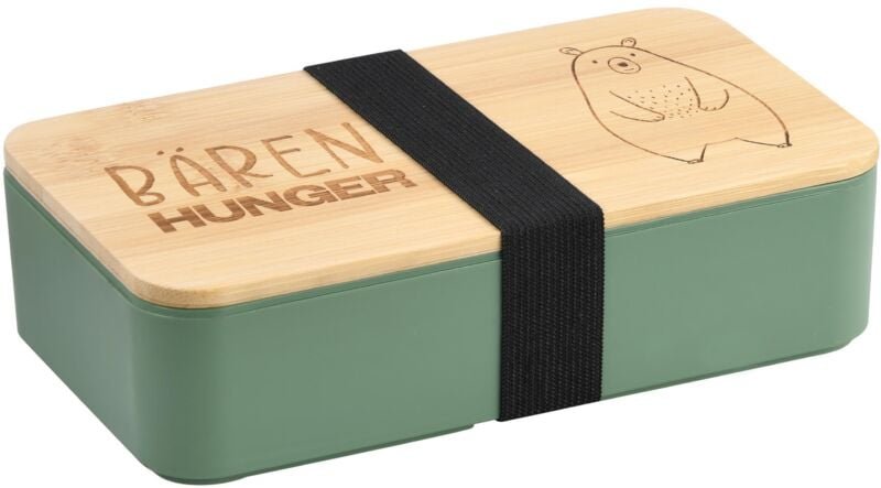 Brotdose "Bärenhunger", grün, fsc