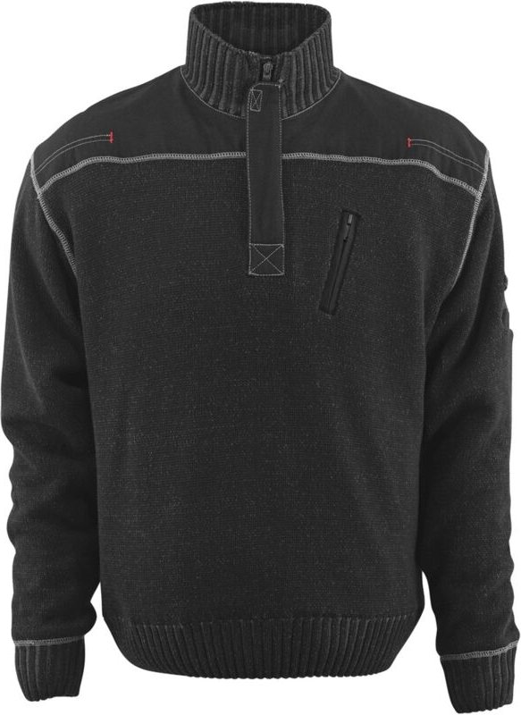 Mascot Strickpullover NAXOS FRONTLINE mit kurzem Reißverschluss 50354 Gr. 2XL schwarz