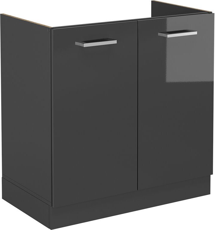 Thumbnail - Vicco - Spülenunterschrank R-Line, Anthrazit Hochglanz, 80 cm ohne Arbeitsplatte