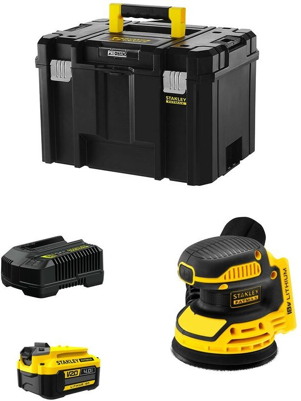 Stanley - Exzenterschleifer FatMax SFMCW220M1T (1 x 4,0 Ah + Ladegerät + tstak vi)
