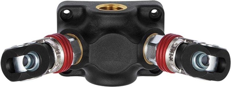 Riegler Endverteilerdose Kunststoff Innengewinde 1xG1/2 zu 3xSchwenk- Kupplung 7,2