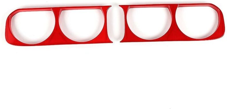 Woosien - Auto-Scheinwerfer-Abdeckungsblenden, Frontlicht, dekorativ für 2009–2014, ABS-Rot