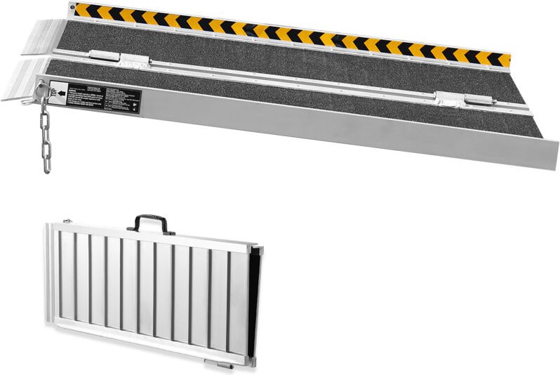 Mophorn - Portable Rollstuhl Rampe, 3 ft, 800 lbs Kapazität. Rutschfeste Aluminium-Faltrampe. Mobilität Scooter Rampe. H...