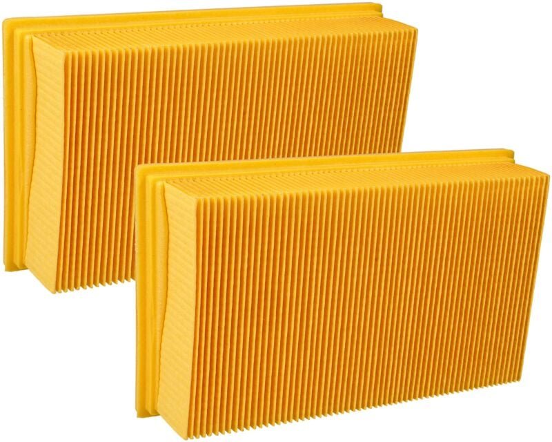 2x Flachfaltenfilter Ersatz für Bosch 607432033 für Nass- und Trockensauger, Staubsauger - Filterelement - Vhbw