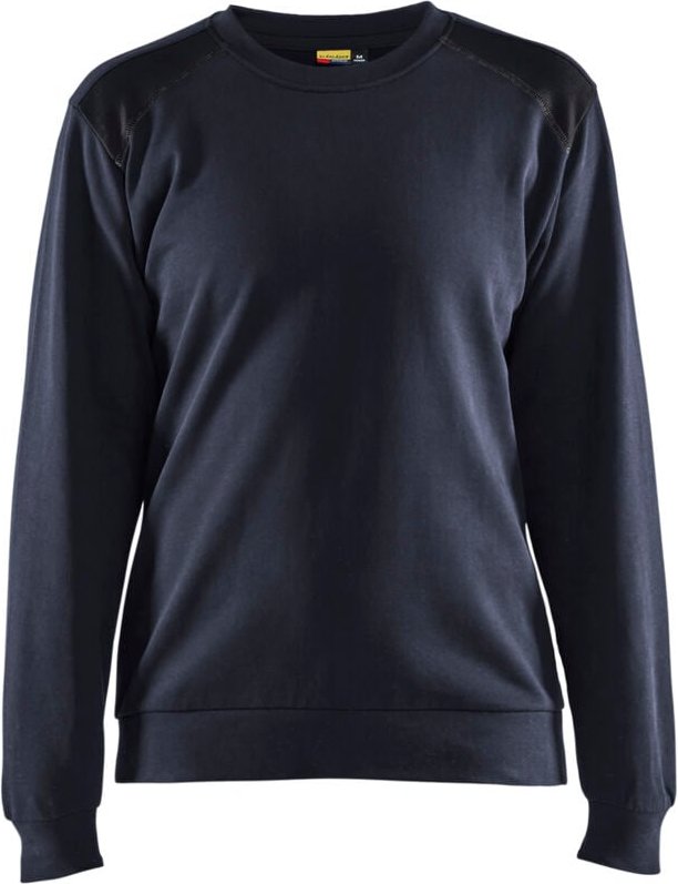Arbeits-Sweatshirt mit Rundhalsausschnitt für Damen 3408 - Dunkelmarine/Schwarz XS