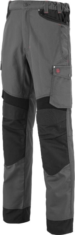 Hose mit Taschen, Taille mit Volants, Rotor, Stahlgrau / Schwarz, 2XL - FR(58)