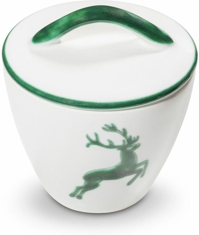 Thumbnail - Gmundner Keramik - Grüner Hirsch Zuckerdose Gourmet (ø 9cm)