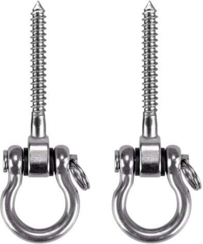 Jalleria - Schraubhaken, 180° Hochleistungs-Deckenhaken aus Edelstahl 304 für Indoor-/Outdoor-Spielplatz, Yoga, Hängemat...