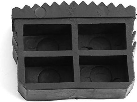 Rutschfeste Leiter-Gummifüße, Ersatz-Stufenfüße, Fußpolster, Matte, Sicherheitssohle, Schwarz, 2 Stück