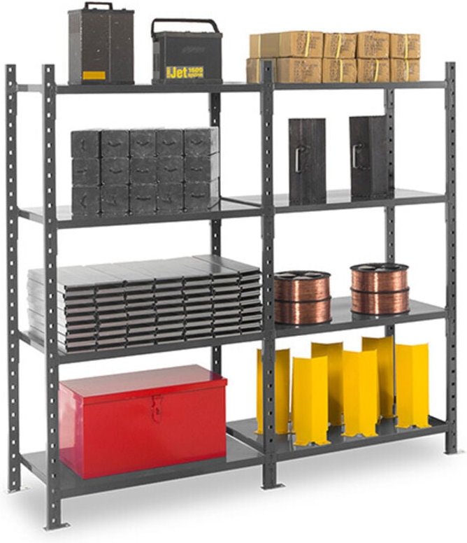 Regale verblecht 4 Ebenen - nächstes Element - 2000x1260x800mm - 460kg/niv - Nur mit einem Startmodul verwendbar - RAYOT...