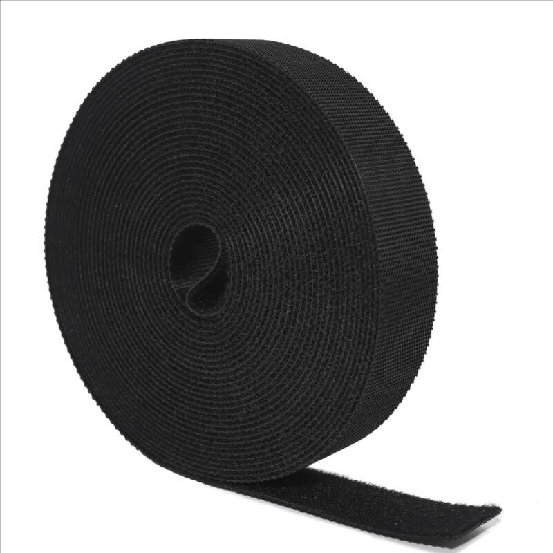 Thumbnail - 5M × 20MM Wiederverwendbare Nylon-Kabelbinder, Schwarze Kabelbinder für Fahrräder, Kabelaufbewahrungsbinder für Fahrräde...