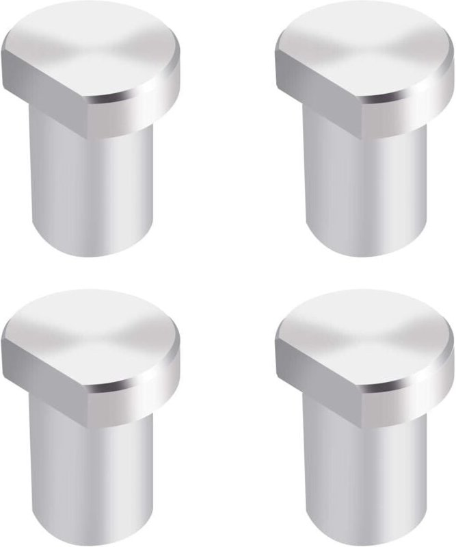 4-teilige Werkbankanschläge, Edelstahl-Zapfenblöcke, festes Zubehör für Holzbearbeitungstische