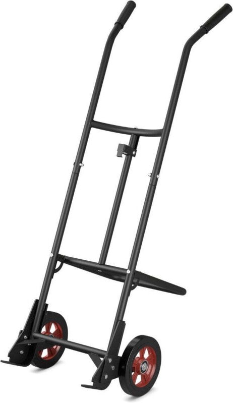 Northix - Handwagen zum fasstransport mit 2 gummiradern glockenhaken mit feder schwarz