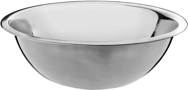 Kadax - Schüssel aus Edelstahl, Rührschüssel, Salatschüssel mit hohem Rand, 30 cm