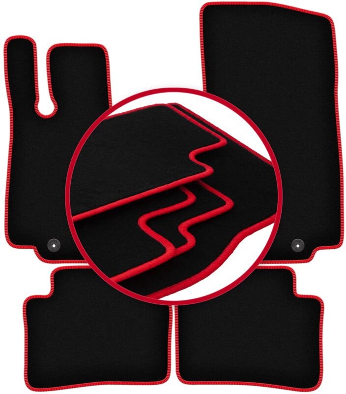 CARLUX-RED Autofußmatten für: Mercedes C-Klasse W206 Limousine, Kombi (2021-)