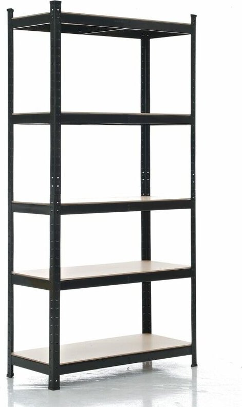 Schwerlastregal aus Metall schwarz 90x40x180 cm