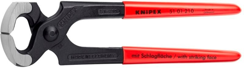 KNIPEX 51 01 210 SB Hammerzange mit Kunststoff überzogen schwarz atramentiert 210 mm