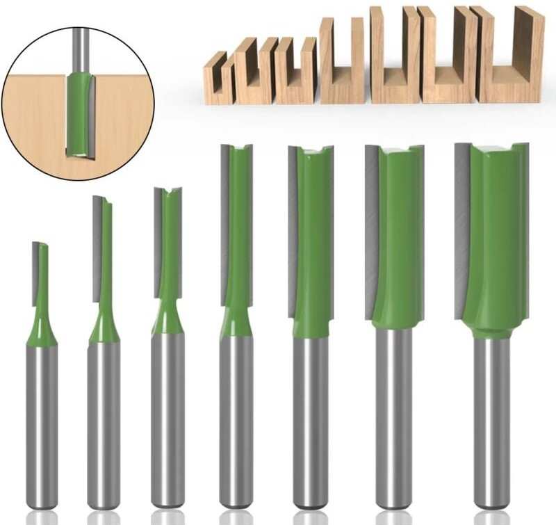 Thumbnail - 1 stück 6mm Hartmetall Gerade Router Bit Einzelschaft Doppelflöte Holz Fräser