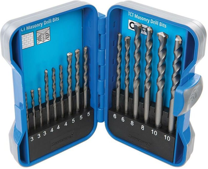 Hartmetall-Steinbohrersatz, 15-tlg. 3–10 mm