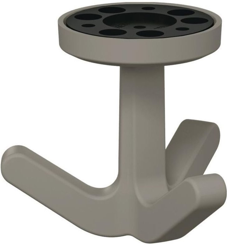 Dreifachhaken Serie 477 matt, elastisch 95 felsgrau Höhe 69 mm Ø 51 mm