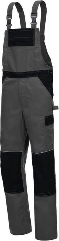 Latzhose MOTION TEX LIGHT 7522 grau / schwarz Gr. 60 Nitras