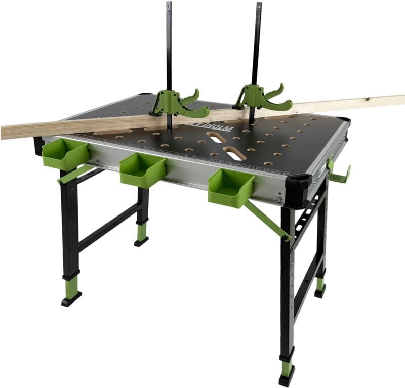 Werkbank klappbar höhenverstellbar bis 90 cm Multifunktionstisch Werkzeugboxen Backen Spanner
