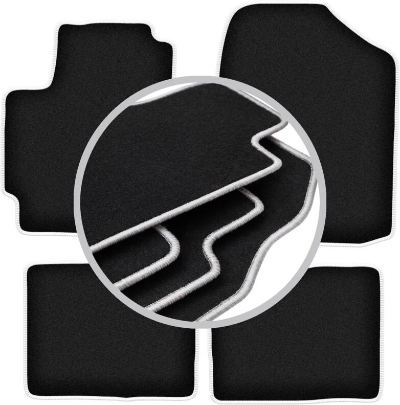 CARLUX-SILVER Autofußmatten für: Daihatsu Sirion III M300 Fließheck (2004-2010)