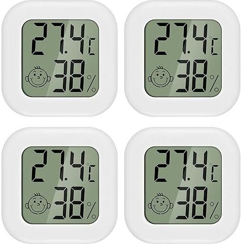 Thumbnail - 4 Stück luftfeuchtigkeitsmesser Thermometer Innen Mini LCD Digital Thermometer Hygrometer Gauge für Babyzimmer Seniorenz...
