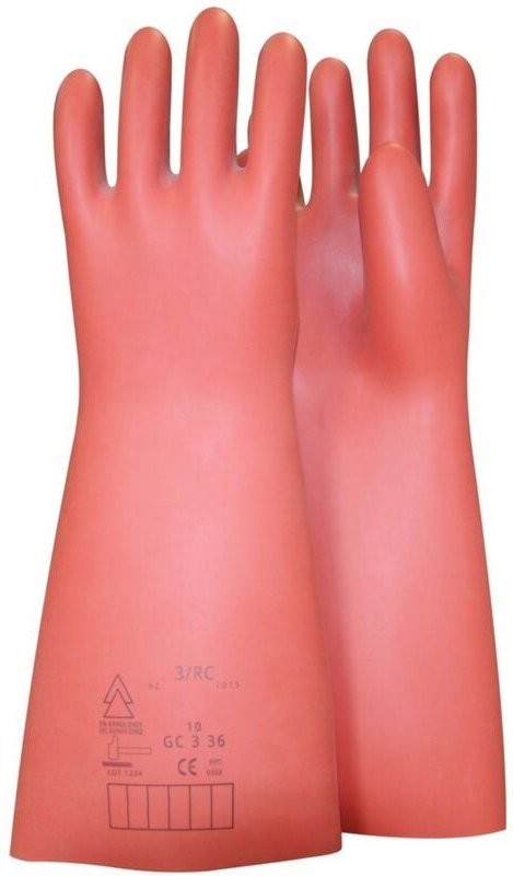 Ks tools Elektriker-Schutzhandschuh mit mechanischen und thermischen Schutz, Größe 11, Klasse 0, rot ( 117.0088 )