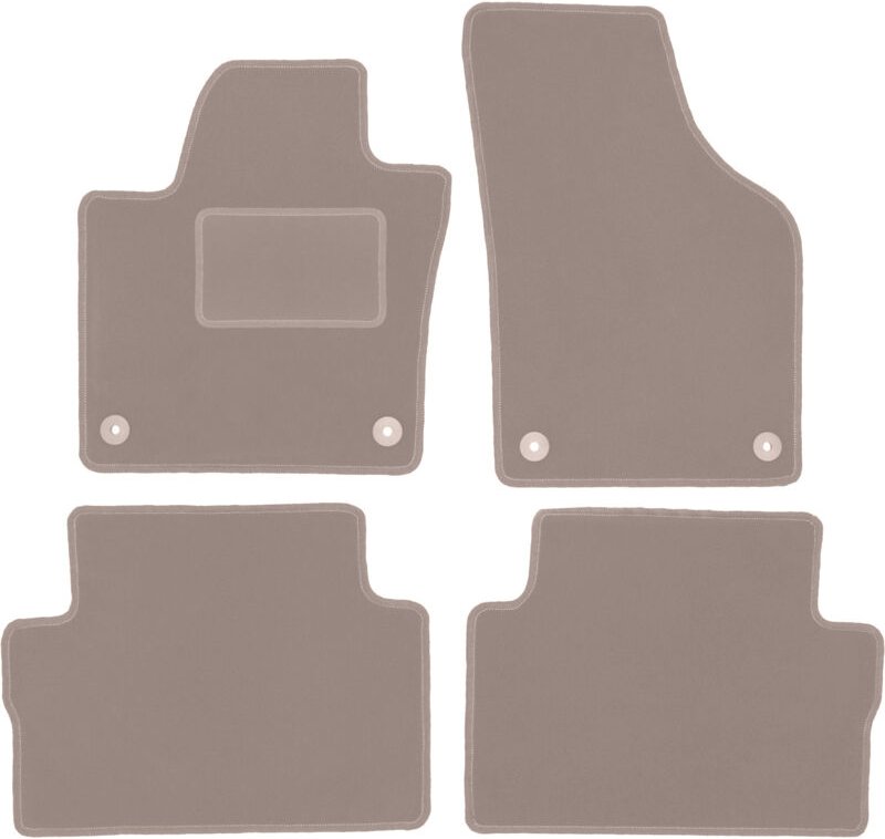 Thumbnail - Beige Veloursmatten für: Volkswagen Sharan II Minivan (2010-)