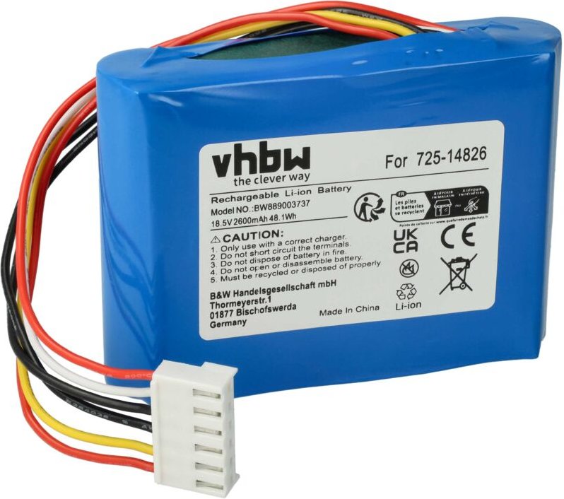 1x Akku kompatibel mit Robomow rk 1000, rk 2000, rk 2000 pro, RK1000, RK1000 pro Rasenroboter (2600mAh, 18,5V, Li-Ion) -...