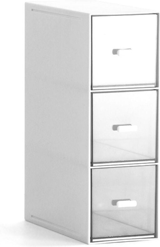 Teebox mit 3 Schubladen, Küchenaufbewahrung aus Kunststoff, Küchenaufbewahrungsbox, Teeaufbewahrung, Make-up-Aufbewahrun...