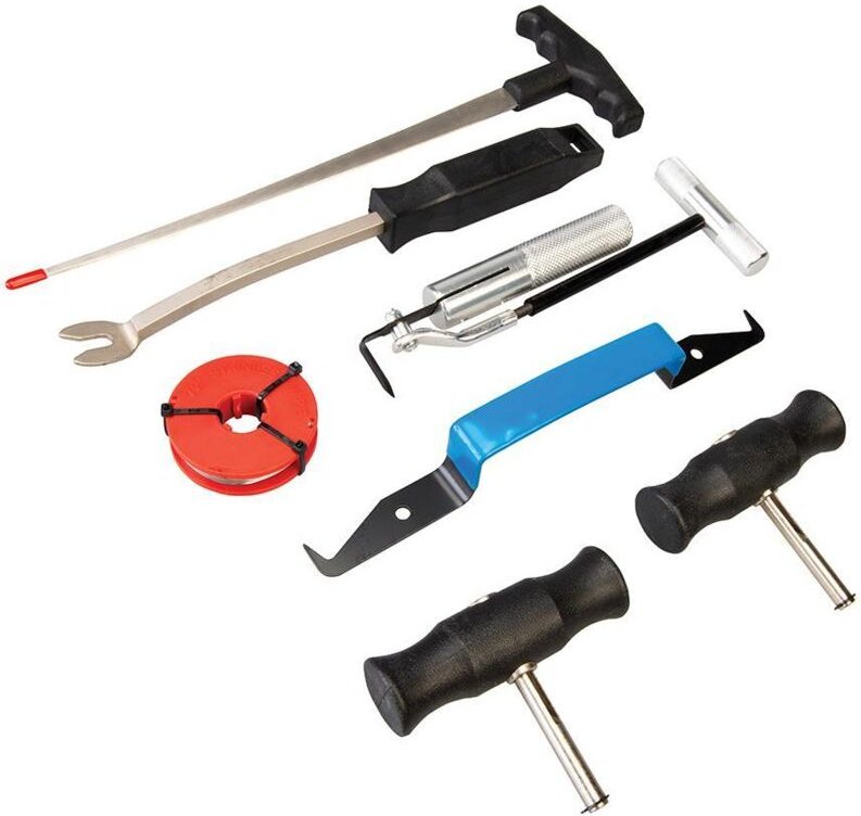 Windschutzscheiben-Ausbauwerkzeug, 7-tlg. Satz 7-tlg.