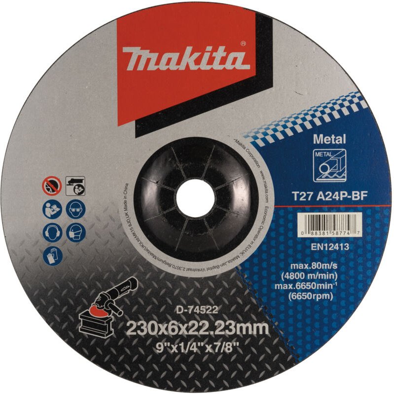 D-74522 Metall-Entgratscheibe 230x6x2223mm - Makita