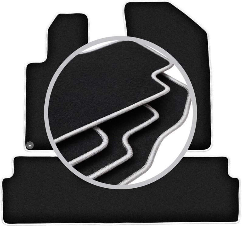 CARLUX-SILVER Auto-Fußmatten für: Peugeot 508 RXH hinten komplett (2010-2018)