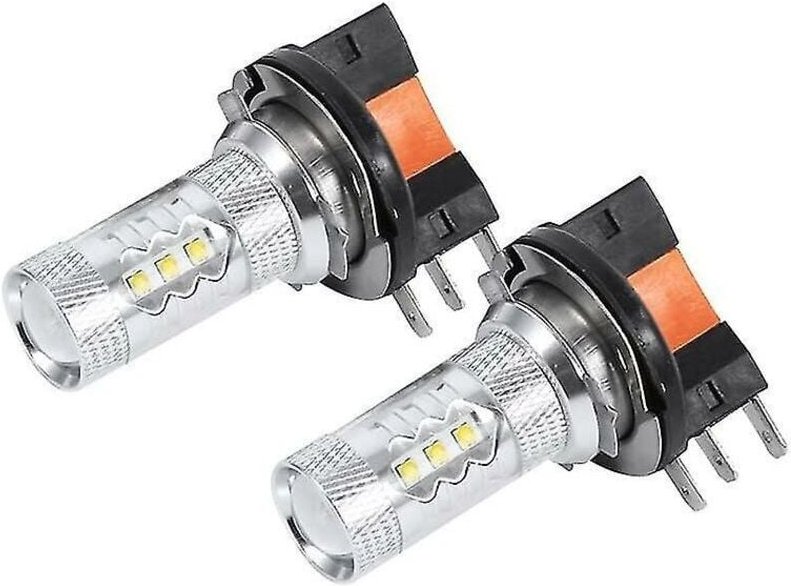 CHOYCLIT 2 stücke 80w H15 Led Auto Scheinwerfer Birne Weiß