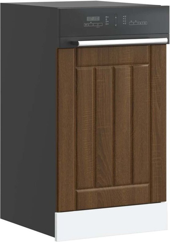 Geschirrspülerblende Lucca Braun Eichen-Optik Holzwerkstoff Vidaxl