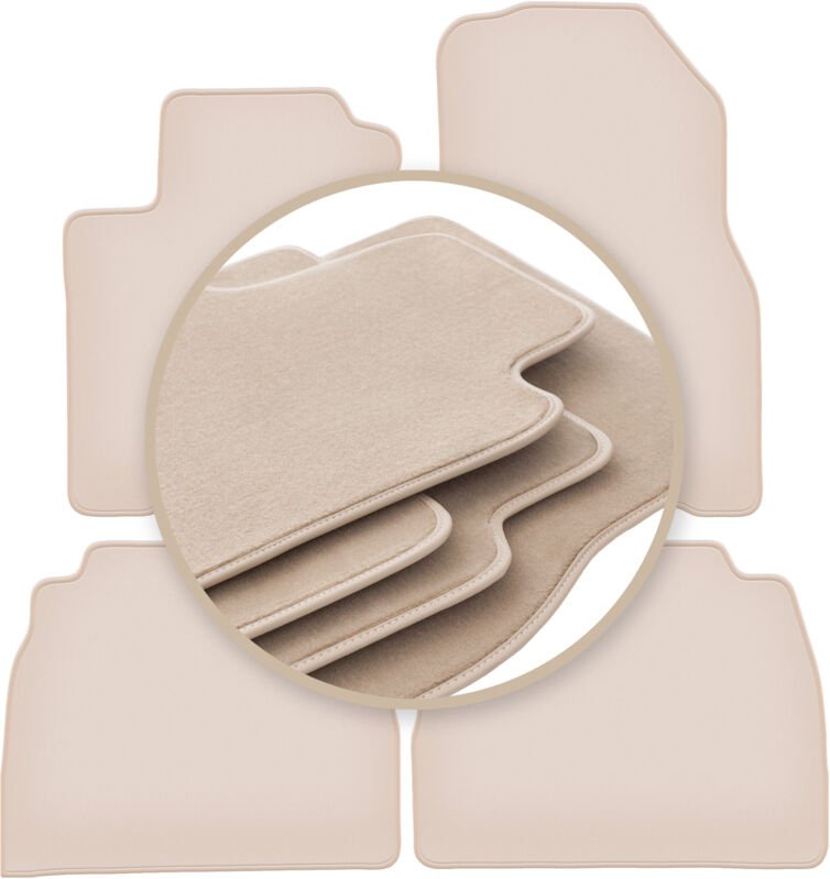 PREMIUM beige Matten für: Mercedes ML W163 SUV 1998-2005