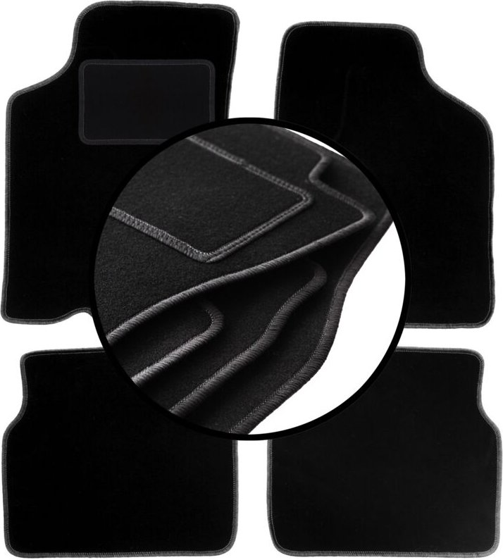 Komplettset Veloursmatten für: Kia Sephia II Limousine (1997-2001)