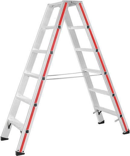 Mobile Stehleiter 2x9 Stufen - Max. Arbeitshöhe 3,6m - 8024/2x9-4P