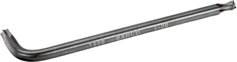 Bahco Langer TORX-Winkelschraubendreher, mit Kugelkopf, phosphatiert, T45 x 133 mm