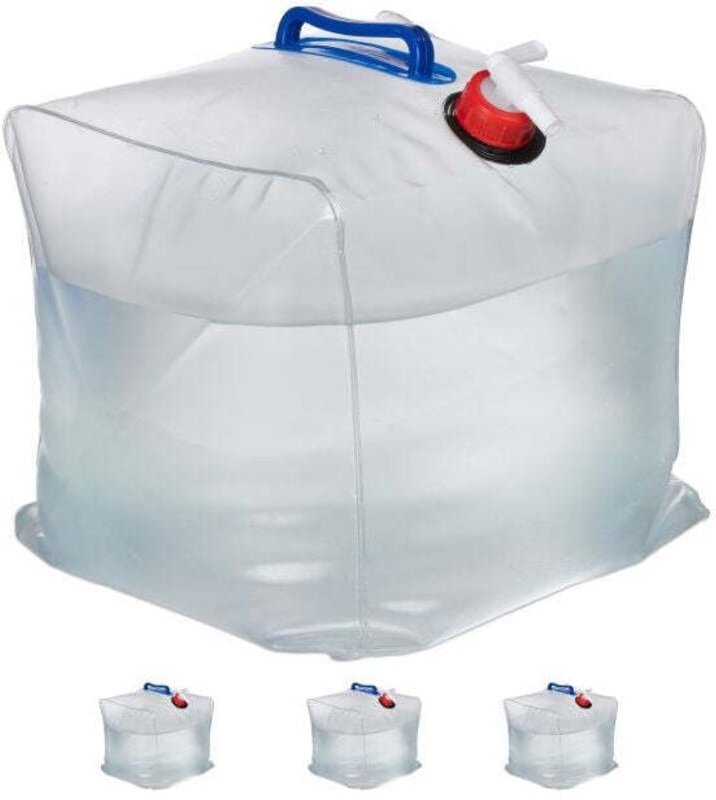 Set of 4 folding water canisters 20 l