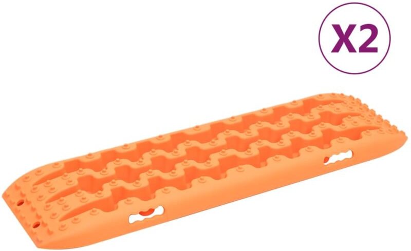 Traktionsmatten 2 Stk. Orange 106x30,5x7 cm Nylon - Vidaxl
