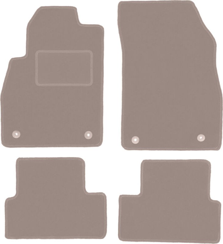 Beige Veloursmatten für: Opel Astra J Fließheck, Limousine, Kombi, Sports Tourer (2009-2015)