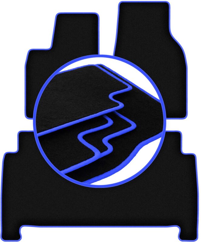 Thumbnail - CARLUX-BLUE Autofußmatten für: Tesla Model X SUV (2016-)