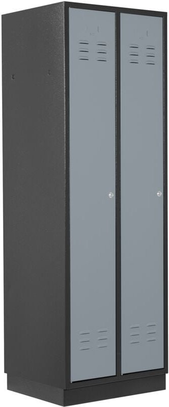 Umkleideschrank / Spind 2-türig, ral 7016/7001, Anthrazit / Lichtgrau, 178x60x50cm - ADB